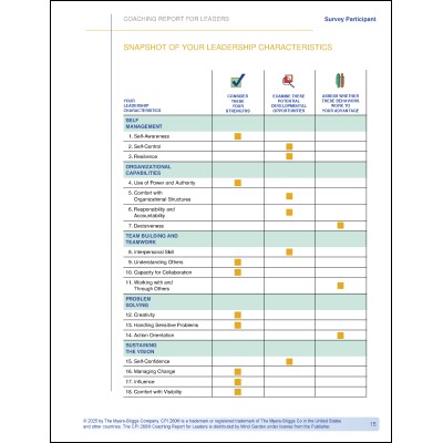 Individual Report: Coaching Report for Leaders (CRL)